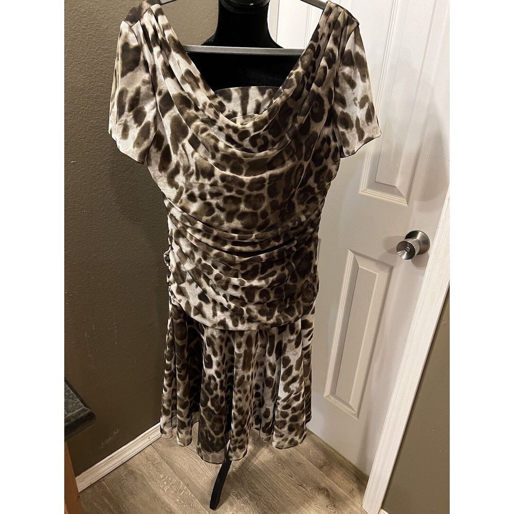 Collections For Dressbarn Animal Print Dress Size 14